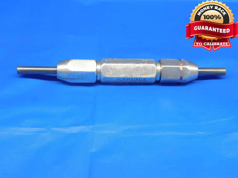 .1897 & .1907 CL X CARBIDE PIN PLUG GAGE GO NO GO .1875 +.0022 3/16 5 mm - HT0017RD