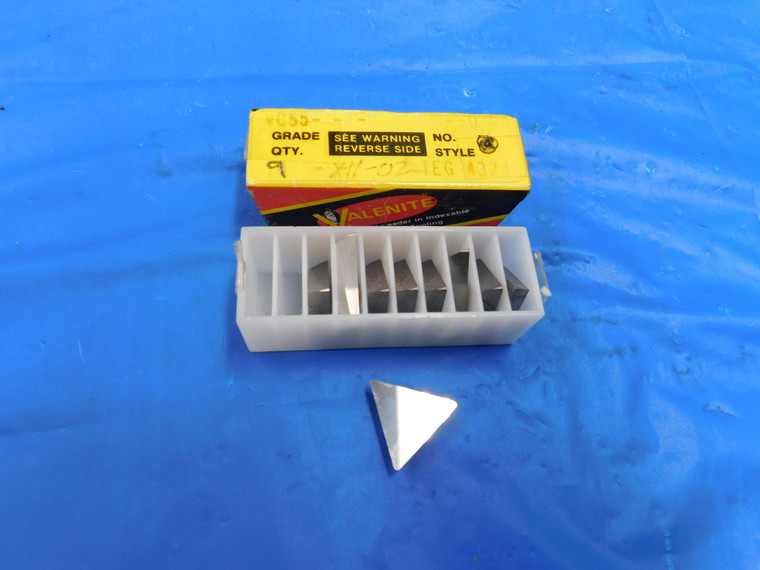 9pcs NEW VALENITE TEG 432 J VC55 / VC-2 CARBIDE INSERTS - MH3944EBY