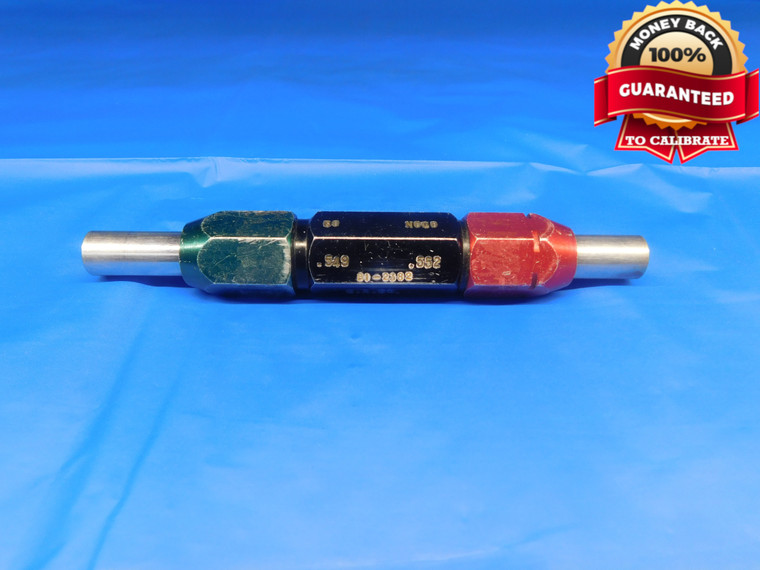 .5490 & .5520 CL Y PIN PLUG GAGE GO NO GO .5469 +.0021 35/64 14 mm .549 .552 - HT0038