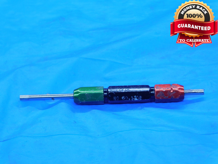 .1278 & .1302 CL Z PIN PLUG GAGE GO NO GO .1250 +.0028 OVERSIZE 1/8 3.246 mm - DE0294BB2