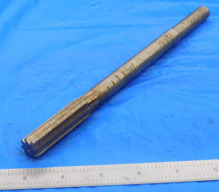 USA MADE 43/64 O.D. HSS CHUCKING REAMER 8 FLUTE .6718 STRAIGHT SHANK - DE0590AM3