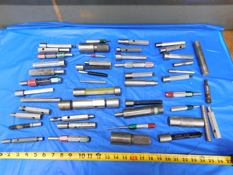 LOT OF PLAIN PLUG GAGES PINS MEMBER HANDLES GO & NO GO TAPERLOCK REVERSIBLE - JH2836LVR