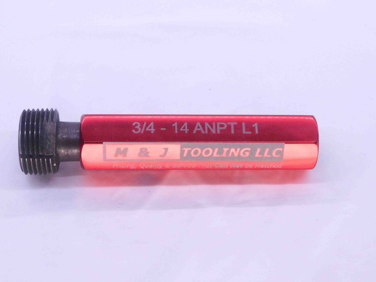3/4 14 ANPT L1 3 STEP PIPE THREAD PLUG GAGE .75 .750 .7500 A.N.P.T. AERONAUTICAL - DW23656LVR
