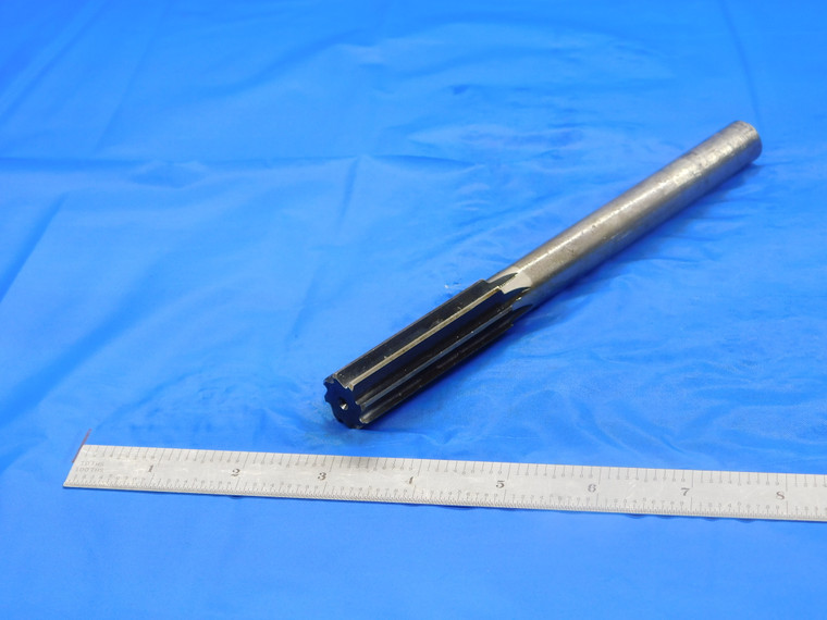 7/8" O.D. HSS CHUCKING REAMER 3/4" SHANK 10 FLUTE .875 .8750 ONSIZE - DE0766AA3
