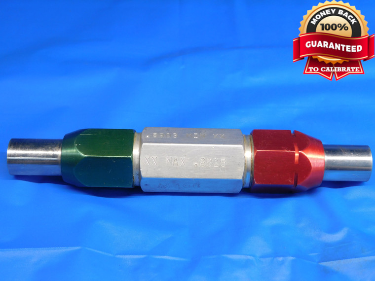 .6903 & .6915 CL XX PIN PLUG GAGE GO NO GO .6875 +.0028 11/16 17.564 mm - HS0006AG3