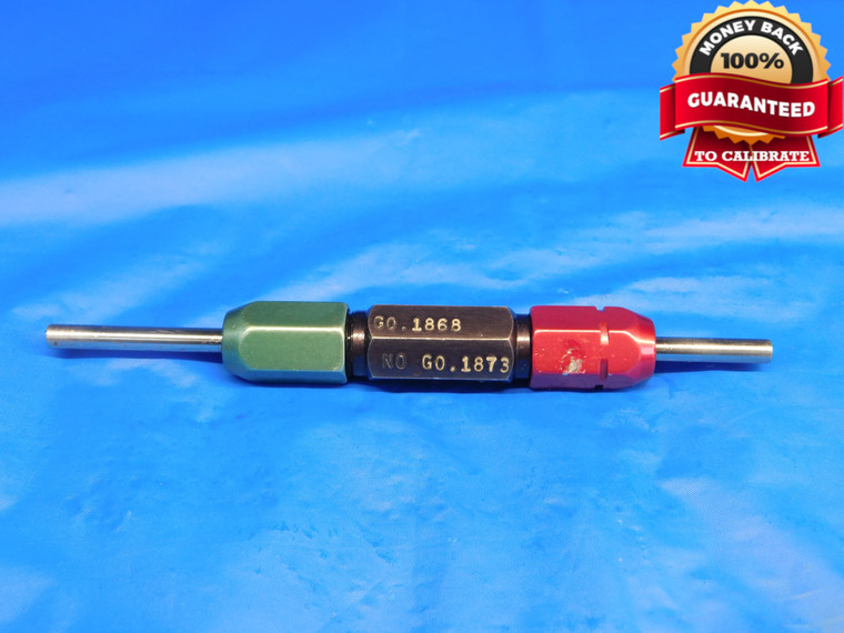 .1868 & .1873 CL Z PIN PLUG GAGE GO NO GO .1875 -.0002 UNDERSIZE 3/16 4.757 mm - HS0033RD