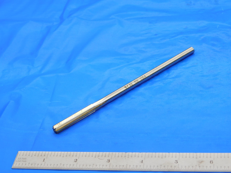 NEW USA MADE 9/32 O.D. HSS CHUCKING REAMER 6 FLUTE .28125 9/32 .2813 ONSIZE - DE1537AR1