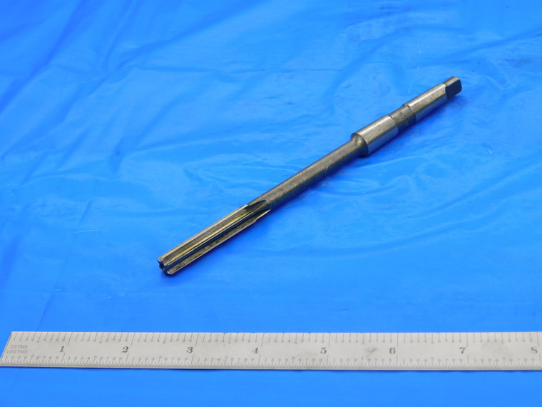 USA MADE 3/8" O.D. HSS REAMER MORSE TAPER #1 SHANK 6 FLUTE MT1 .375 .3750 ONSIZE - DE1544AR1
