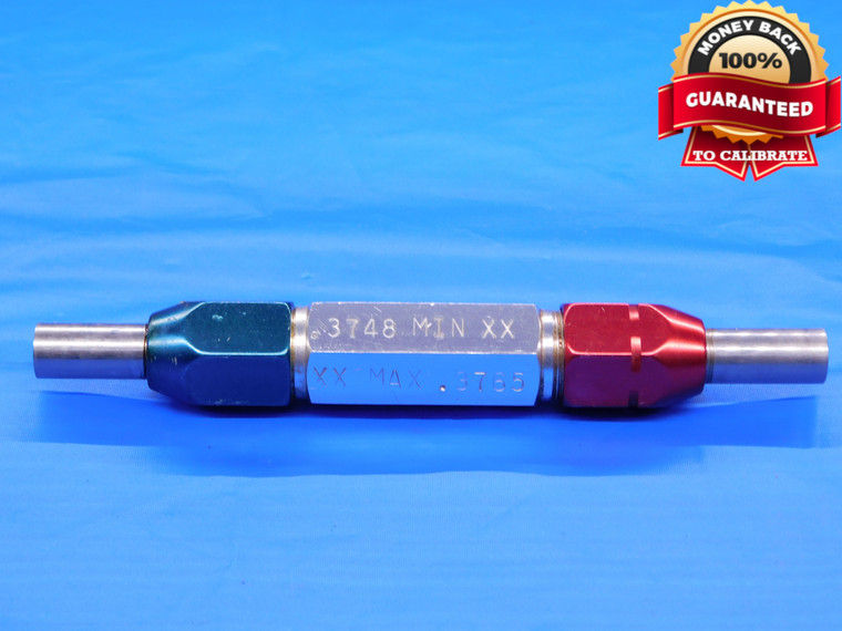.3748 & .3765 CL XX PIN PLUG GAGE GO NO GO .3750 -.0002 UNDERSIZE 3/8 9.563 mm - AB0035AG3