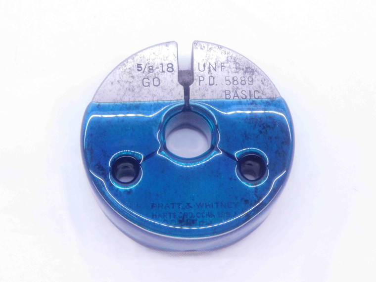 5/8 18 UNF 3A THREAD RING GAGE .625 .6250 GO ONLY P.D. = .5889 INSPECTION CHECK - DW24278RD