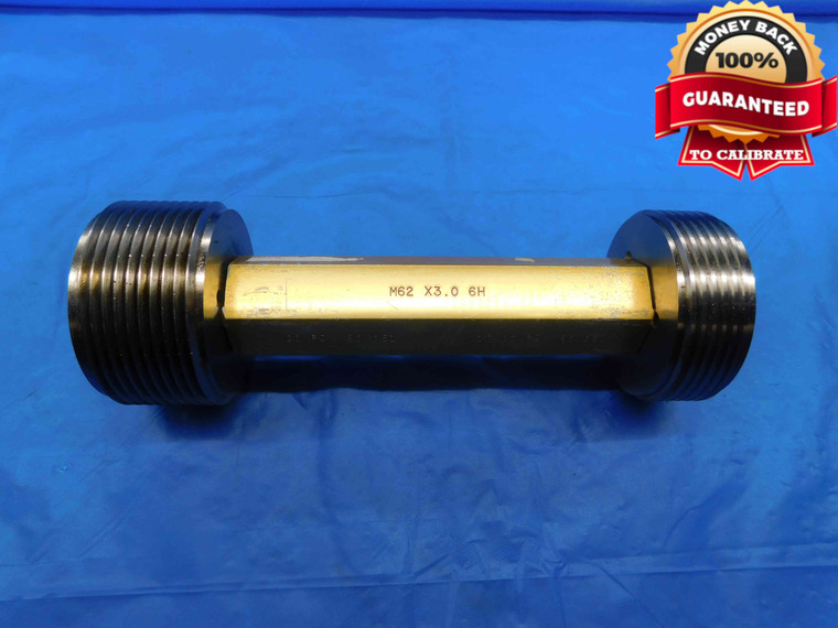 BUDGET M62 X 3 6H THREAD PLUG GAGE 62 3.0 GO NO GO P.D.'S = 60.051 & 60.331 - DW24301RD
