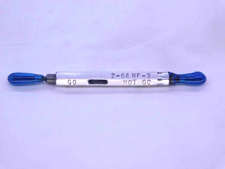 2 64 NF 3 THREAD PLUG GAGE #2 .086 .0860 GO NO GO P.D.'S = .0759 & .0773 UNF-3 - DW24425RD