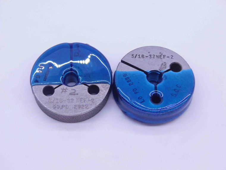 5/16 32 NEF 2 THREAD RING GAGES .3125 GO NO GO P.D.'S = .2922 & .2889 UNEF-2 - DW24441RD