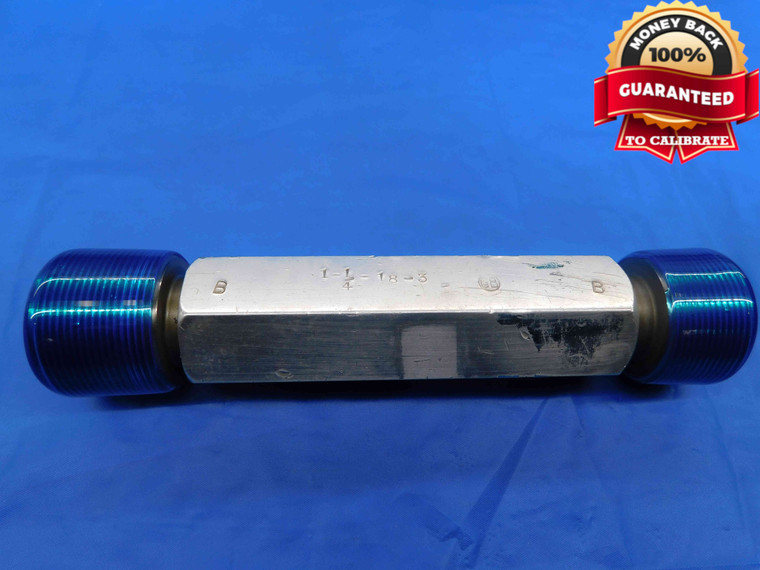 1 1/4 18 NEF 3 THREAD PLUG GAGE 1.25 GO NO GO P.D.'S = 1.2139 & 1.2176 UNEF-3 - DW24504RD