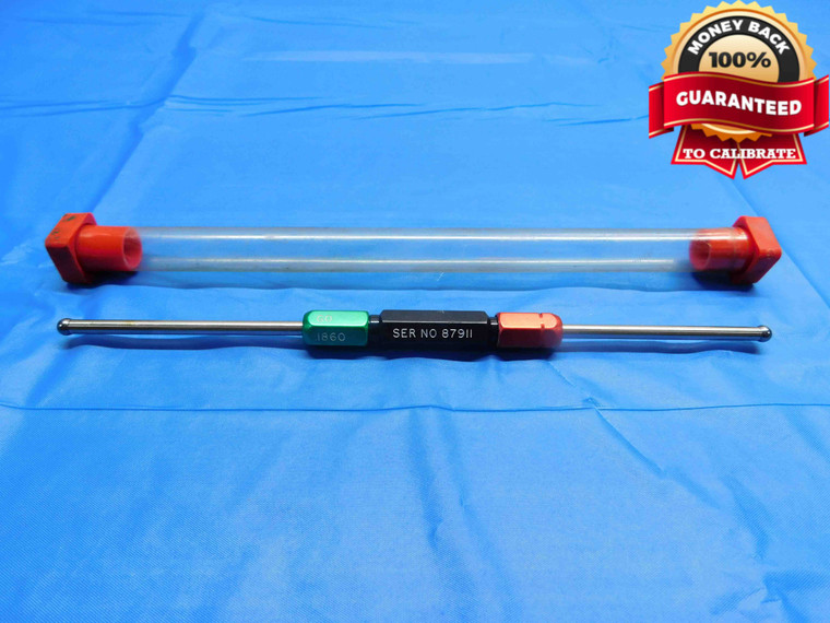 .1860 & .1885 BALL END PIN PLUG GAGE GO NO GO .1875 +.0010 OVERSIZE 3/16 .186 - AW0022RD