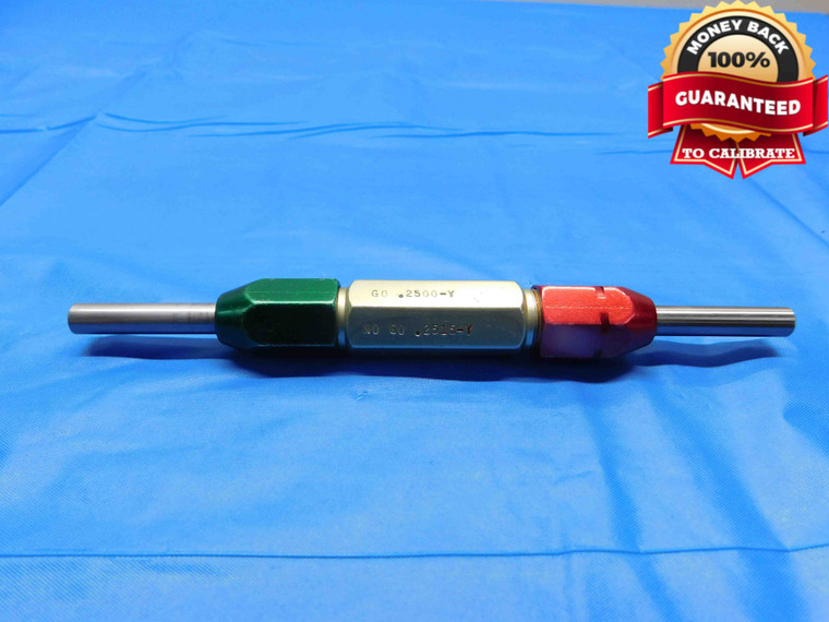 .2500 & .2515 CLASS Y PIN PLUG GAGE GO NO GO ONSIZE 1/4 6.350 mm .250 - AW0027RD