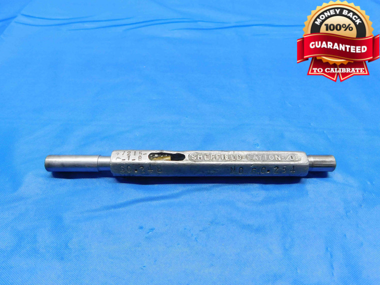 .2480 & .2540 PIN PLUG GAGE GO NO GO .2500 -.0020 1/4 6.299 mm .248 .254 - AW0045RD