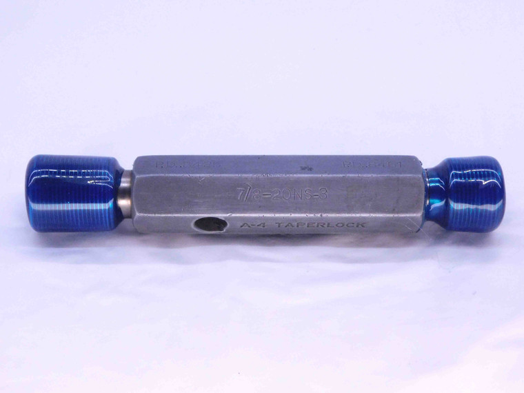 7/8 20 NS 3 THREAD PLUG GAGE .875 .8750 GO NO GO P.D.'S = .8425 & .8461 CHECK - DW24536RD