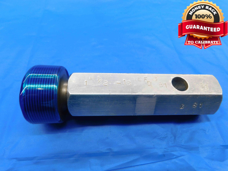 1 1/2 18 NEF 3 THREAD PLUG GAGE 1.5 1.50 1.500 NO GO ONLY P.D. = 1.4677 UNEF-3 - DW24607RD