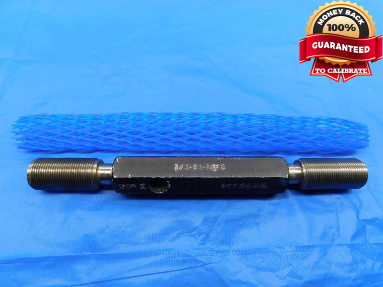5/8 24 NF 3 SET THREAD PLUG GAGE .625 .6250 GO NO GO P.D.'S = .5979 & .5950 - DW24630RD