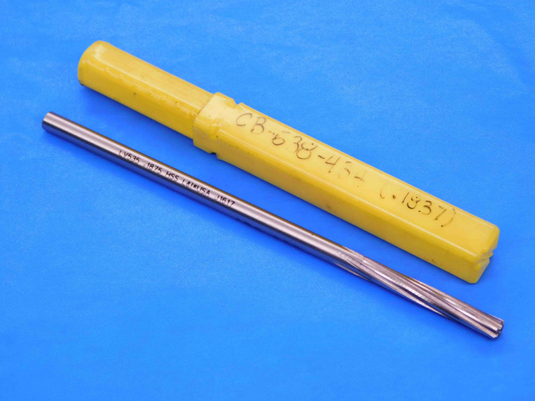 L&I 3/16 O.D. HSS CHUCKING REAMER SPIRAL 6 FLUTE .1875 ONSIZE LV535 USA MADE - AB0350CP2