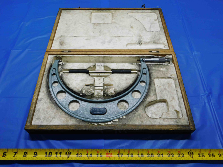 MITUTOYO MECHANICAL OUTSIDE MICROMETER .0001 9-10" W/ STANDARD NO. 103-224A
