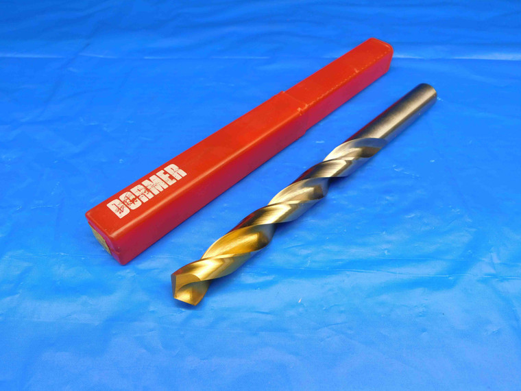 DORMER 9/16 O.D. TiN HSS JOBBER TWIST DRILL BIT 7/32 SHANK 4 1/2 LOC .5625 - HS0809CU2