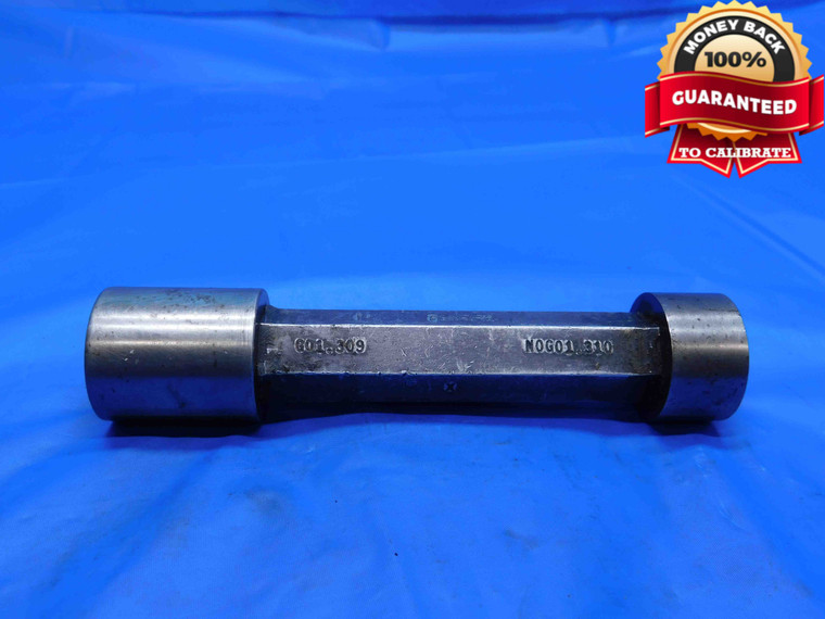 1.3090 1.3100 CL X PIN PLUG GAGE GO NOGO 1.3125 -.0025 1 5/16 33.249 1.309 1.310 - RB0091RD