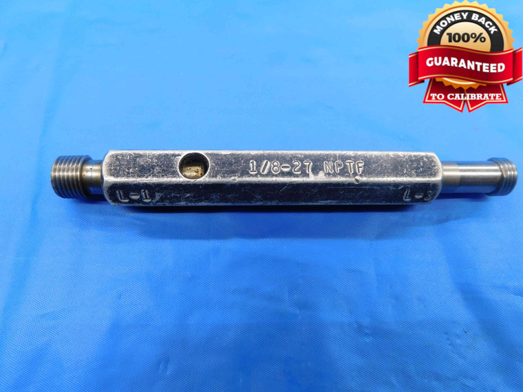 1/8 27 NPTF L1 & L3 PIPE THREAD PLUG GAGE .125 .1250 N.P.T.F. DRYSEAL TAPER - DW24647RD