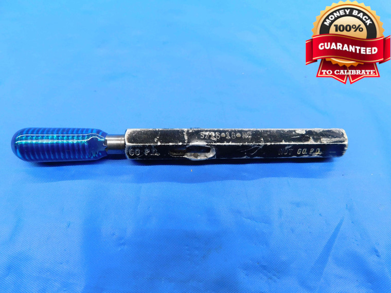 5/16 18 NC THREAD PLUG GAGE .3125 GO ONLY P.D. = .2764 UNC 2B OR 3B INSPECTION - DW24653RD