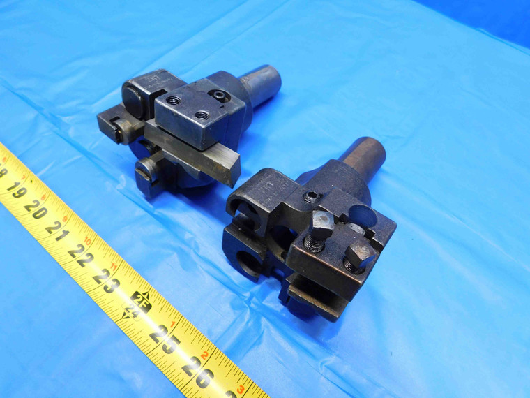 2pc LOT BOYAR SCHULTZ 2RT BOX TOOL HOLDERS 1" SHANK KNURLING ARBOR MADE IN USA - AW0501AA3