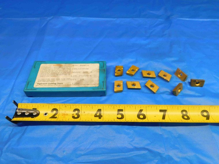 10pcs NEW INGERSOLL CDE333R06 301A CARBIDE INSERTS INDEXABLE CDE 333 R06 - HS1181BP2