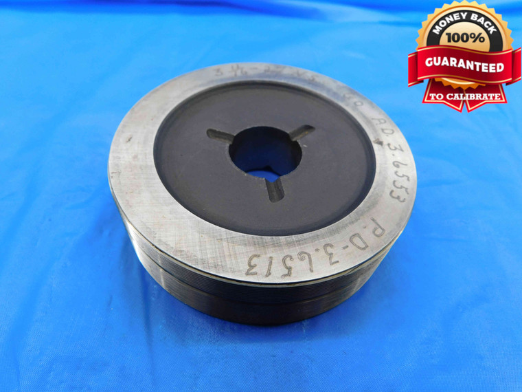 3 11/16 27 NS THREAD PLUG GAGE 3.6875 GO ONLY P.D. = 3.6553 INSPECTION CHECK - DW24952RD