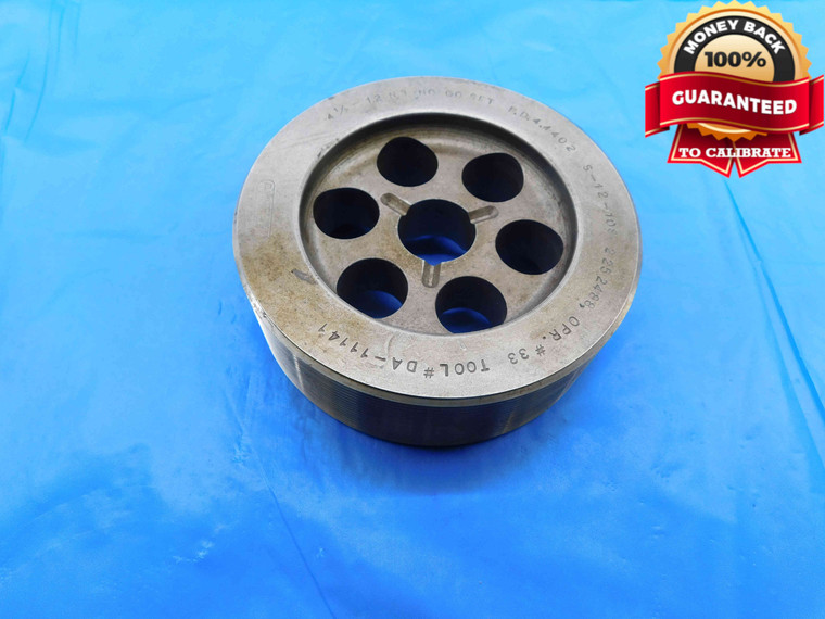 4 1/2 12 N 3 SET THREAD PLUG GAGE 4.5 4.50 4.500 4.5000 NO GO ONLY P.D. = 4.4402 - DW24956RD