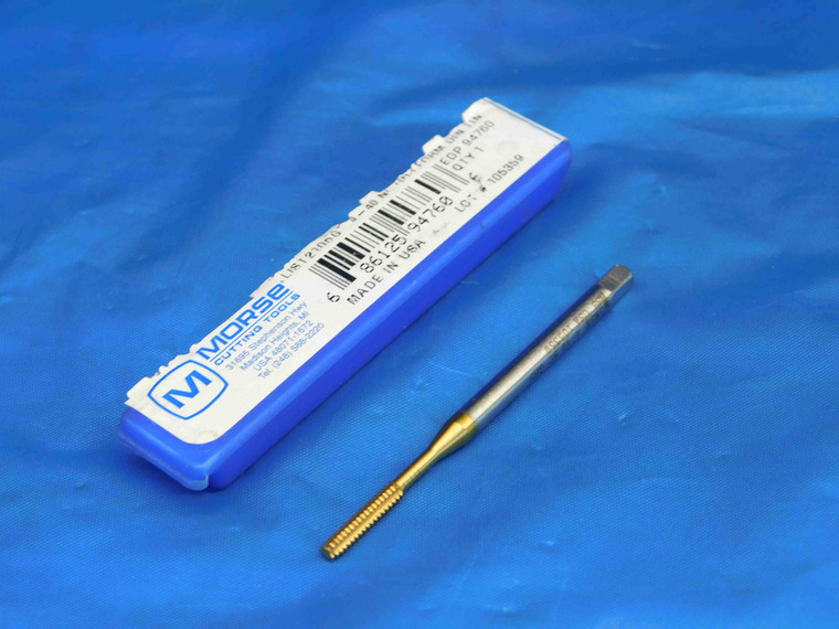 MORSE #4 40 NC GH3 HSS TiN COATED THREAD FORMING TAP 3 STRAIGHT FLUTE .112 4-40 - HS1444BW2