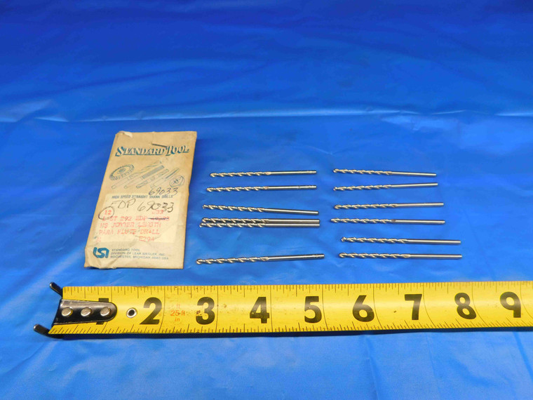 12PCS STANDARD #33 HSS JOBBER LENGTH TWIST DRILL BIT 69033 1 1/4 LOC .113 - HS1599BW2
