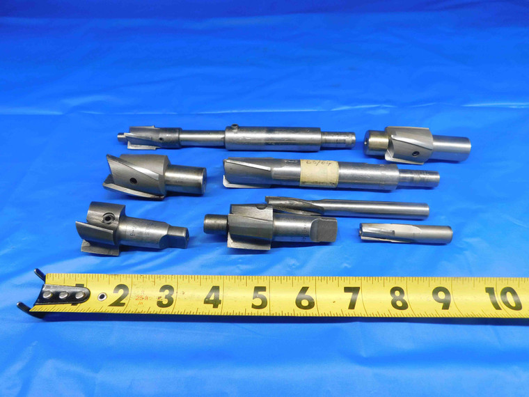 8pc MACHINIST LOT HSS COUNTERBORES VARIOUS SIZES FROM 1/4 TO 63/64 SOME PILOTS - HS1617BW2