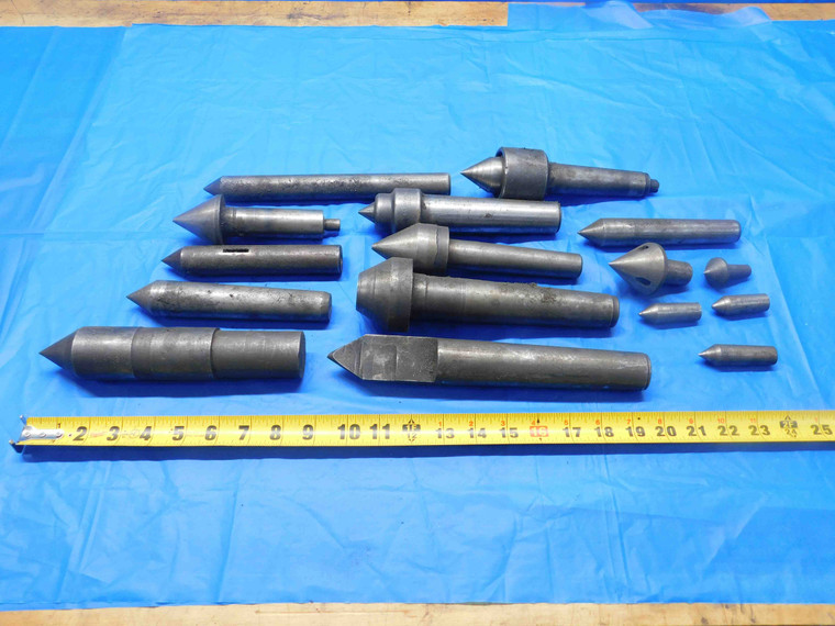 SOUTHBEND LATHE STEEL DEAD CENTERS VARIOUS MORSE TAPER SIZES BULL NOSE HALF FULL