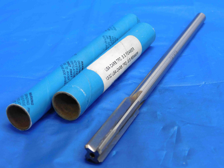 RRT 13/32 O.D. HSS CARBIDE TIPPED CHUCKING REAMER 4 FLUTE .4062 ONSIZE USA NEW? - RB1341CP2