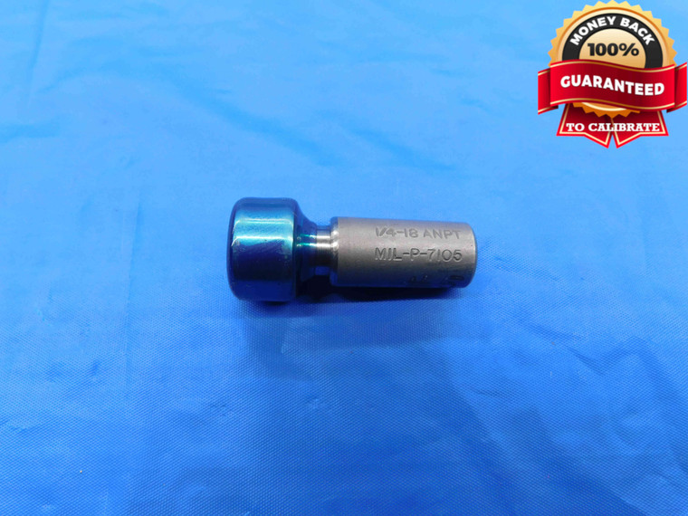 1/4 18 ANPT REFERENCE PIPE THREAD PLUG GAGE .25 .250 .2500 A.N.P.T. PLAIN TAPER - DW25316LVR