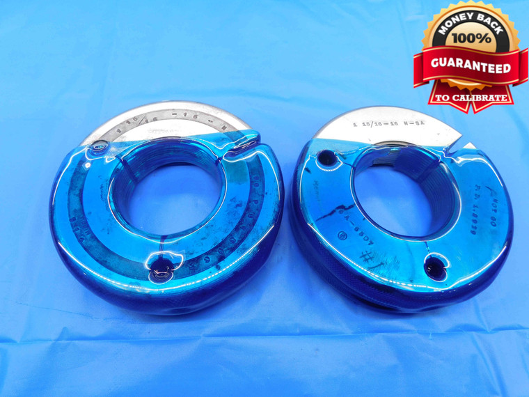 1 15/16 16 N 3A THREAD RING GAGES 1.9375 GO NO GO P.D.'S = 1.8969 & 1.8929 UN-3A - DW25389RD