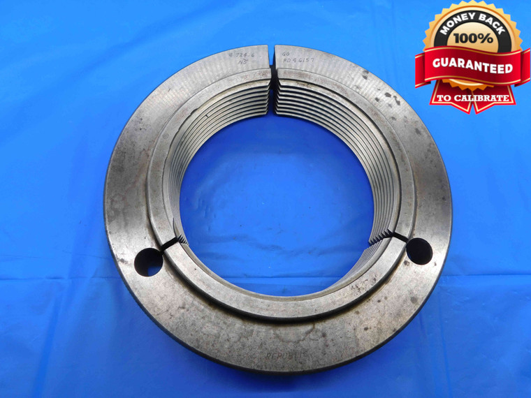 4.724 6 NS THREAD RING GAGE 4.7240 GO ONLY P.D. = 4.6157 4.724"-6 INSPECTION - DW25437RD