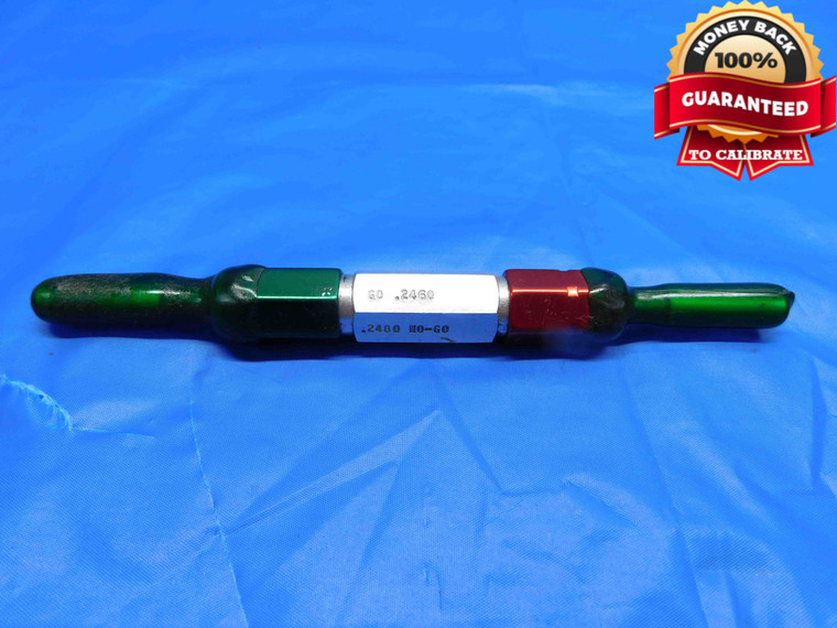 .2460 & .2480 PIN PLUG GAGE GO NO GO .2500 -.0020 1/4 6.248 mm .246 .248 - BS0196BC3