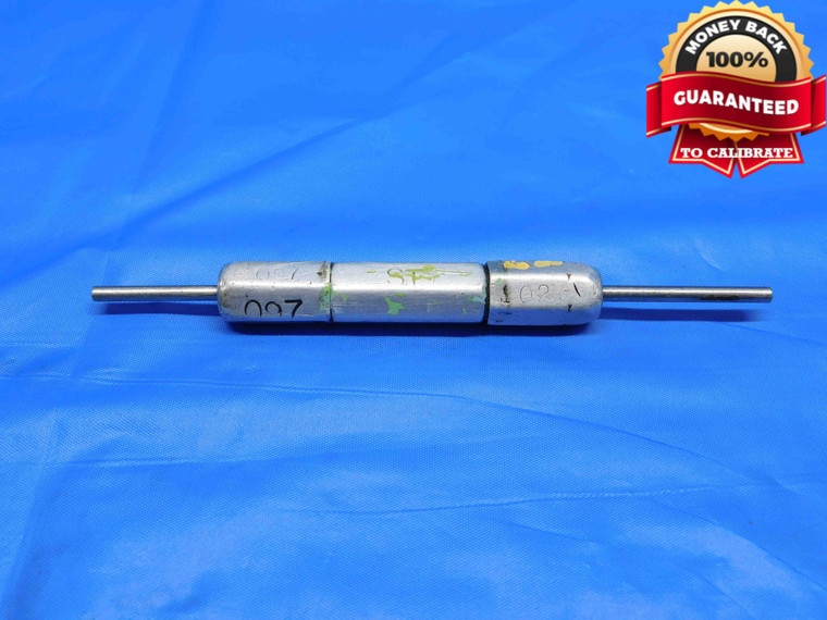 .0970 & .1020 PIN PLUG GAGE GO NO GO .0938 +.0032 3/32 2.591 mm .097 .102 - BS0220RD