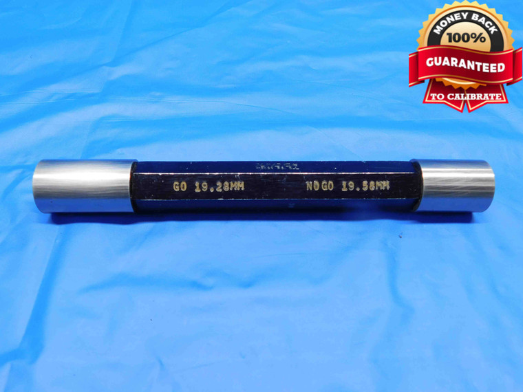 19.280 19.580 CL X mm PIN PLUG GAGE GO NO GO 19.500 +.080 19.5 .7591 19.28 19.58 - BS0222RD