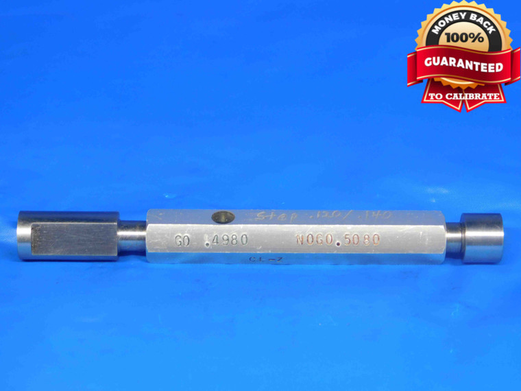.4980 & .5080 CL Z PIN PLUG GAGE GO NO GO .5000 -.0020 1/2 13 mm .498 .508 - BR0050RD