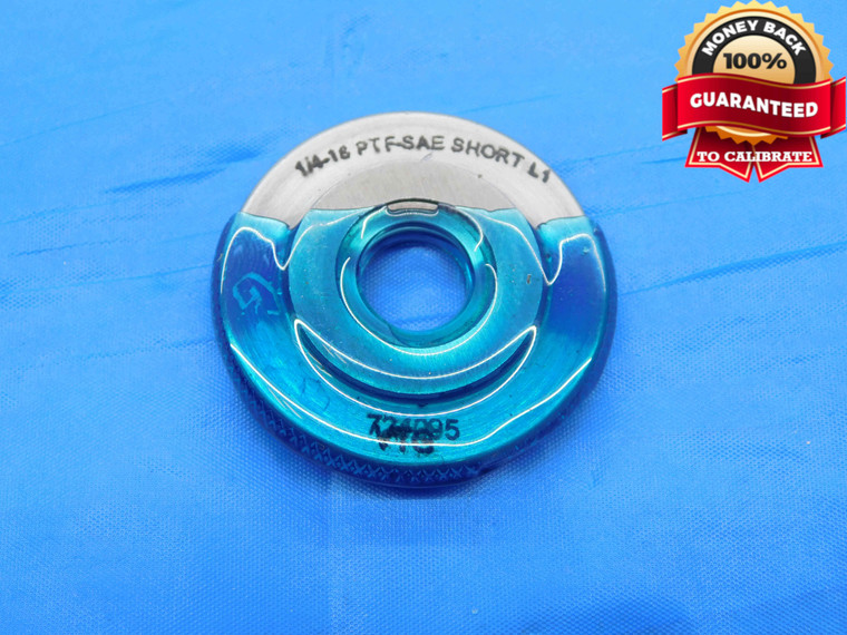 1/4 18 PTF SAE SHORT L1 VERMONT PIPE THREAD RING GAGE .25 .250 .2500 INSPECTION - DW25520BF3