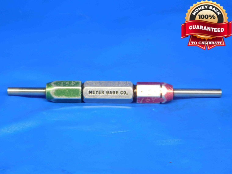 .1560 & .1640 PIN PLUG GAGE GO NO GO .1563 -.0003 UNDERSIZE 5/32 4 mm .156 .164 - BR0126LVR