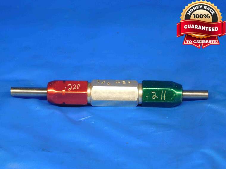 .2110 & .2200 PIN PLUG GAGE GO NO GO .2188 +.0012 7/32 5.359 .211 .220 QUALITY - BR0127LVR