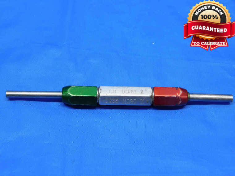 .0930 & .0935 CL X PIN PLUG GAGE GO NO GO .0938 -.0003 3/32 2.362 mm .093 - BS0300RD
